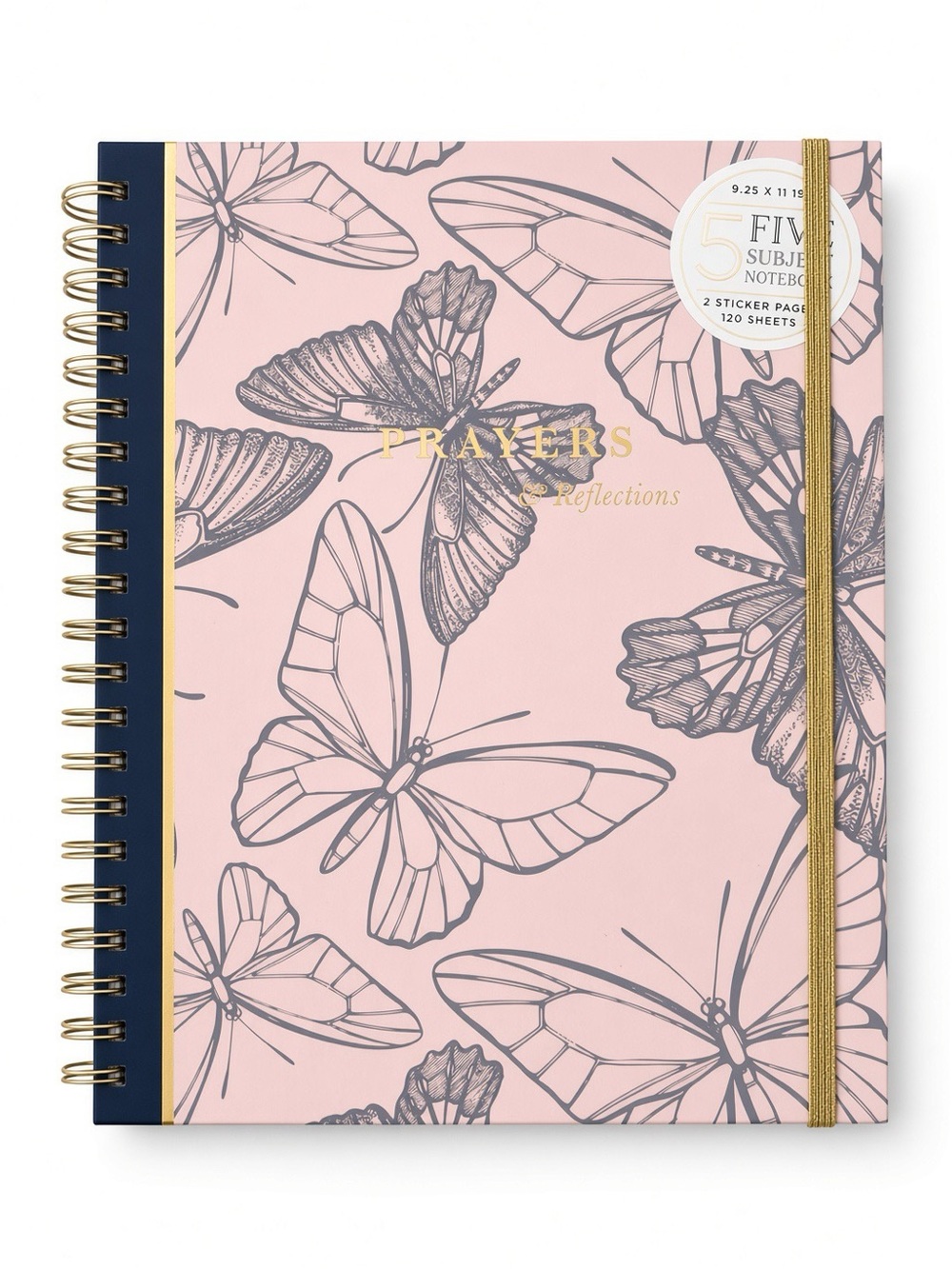 The Gracious Maker Prayers & Reflections 5 Subject Butterfly Journal Notebook